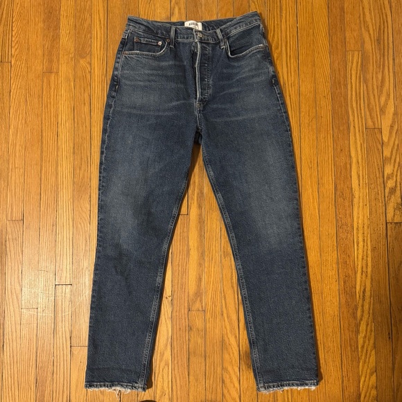 Agolde Denim - AGOLDE Riley Dark Wash Straight Leg Jeans - Women’s 28